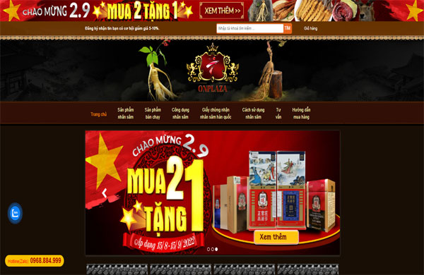 các tính năng khi thiết kế website bán nhân sâm